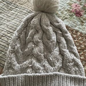 white pom pom beanie